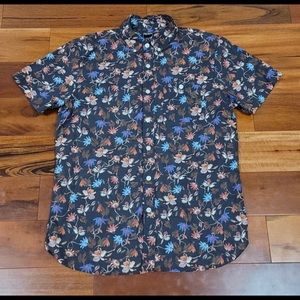 Todd Snyder Floral Short Sleeve Button Down (Medium)